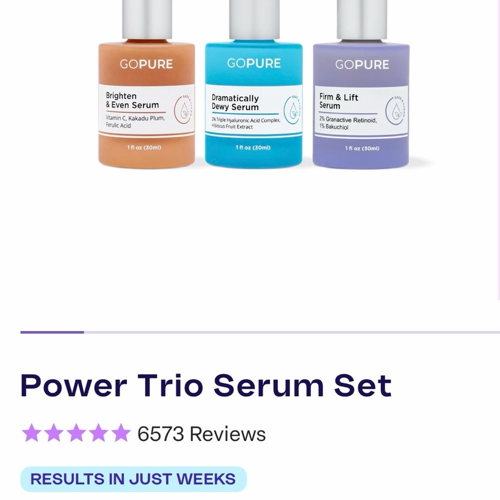 GoPure Power Trio Skin Serum Collection -